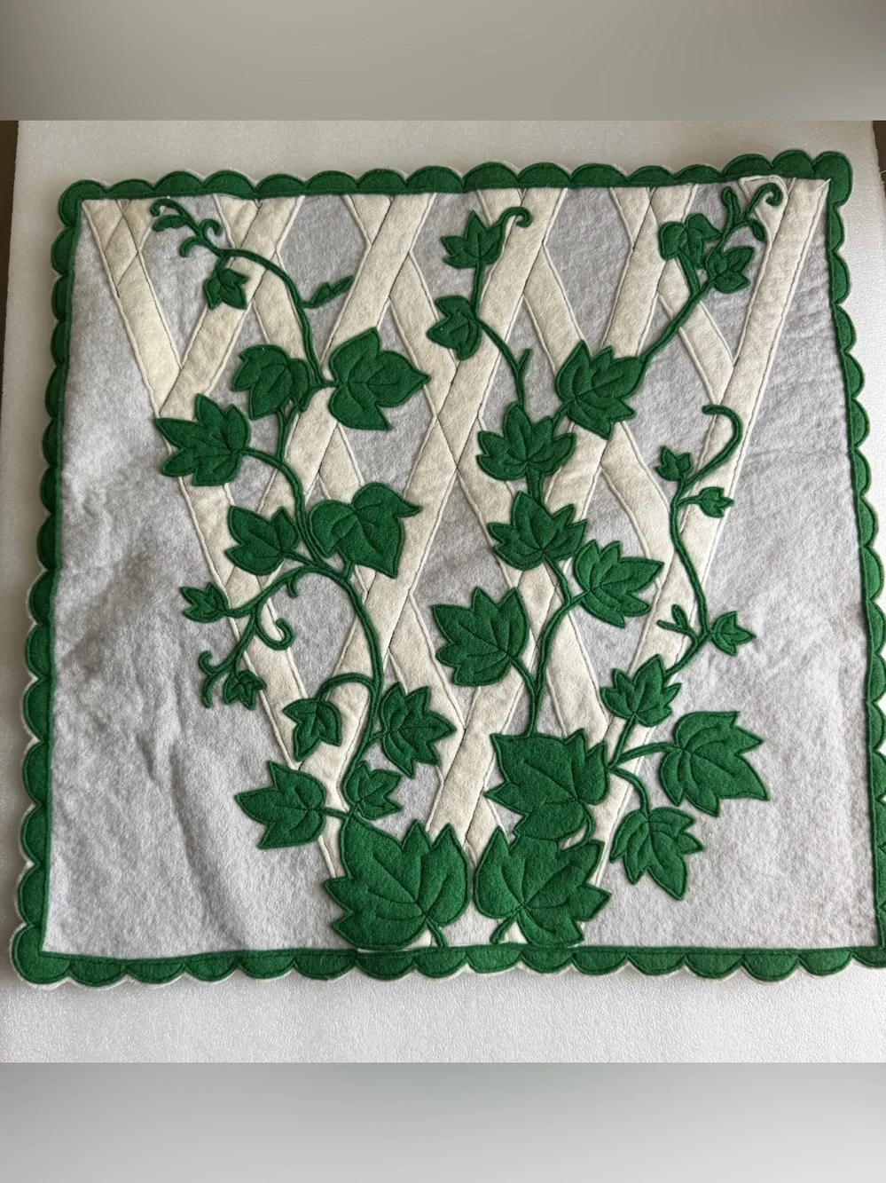 Retired Sandor Collection 100% Wool Ivy Pillow Cover 16x16 New Old Stock NOS